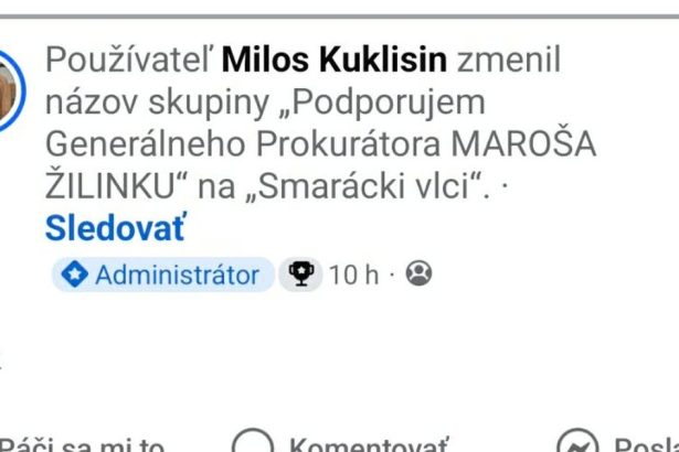 Podporovali Marosa Zilinku dnes su z nich smeracki vlci Ako sa zmenila skupina na Facebooku