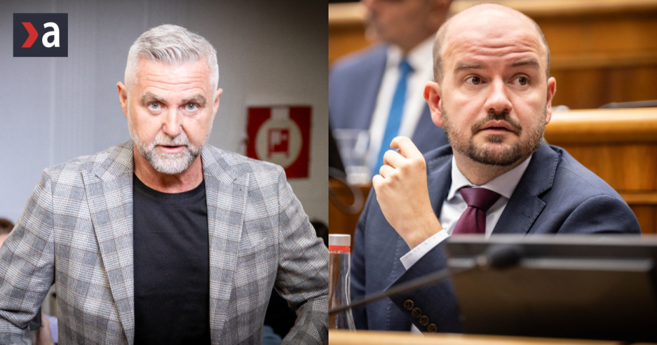 Ostra debata medzi Smerom a Progresivnym Slovenskom Tibor Gaspar a Martin Dubeci si na seba vylievali kubly spiny