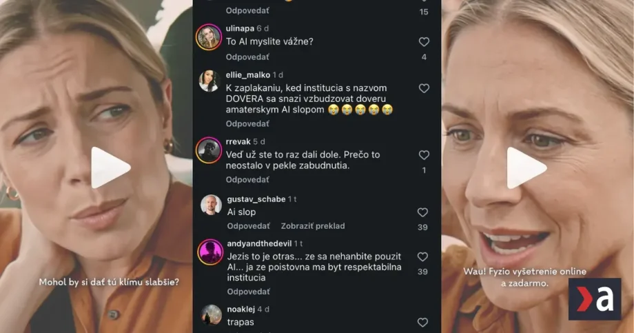Ked Dovera stavia na umelych ludoch AI reklama zdravotnej poistovne vyvolala na socialnych sietach vlnu kritiky a posmsekov