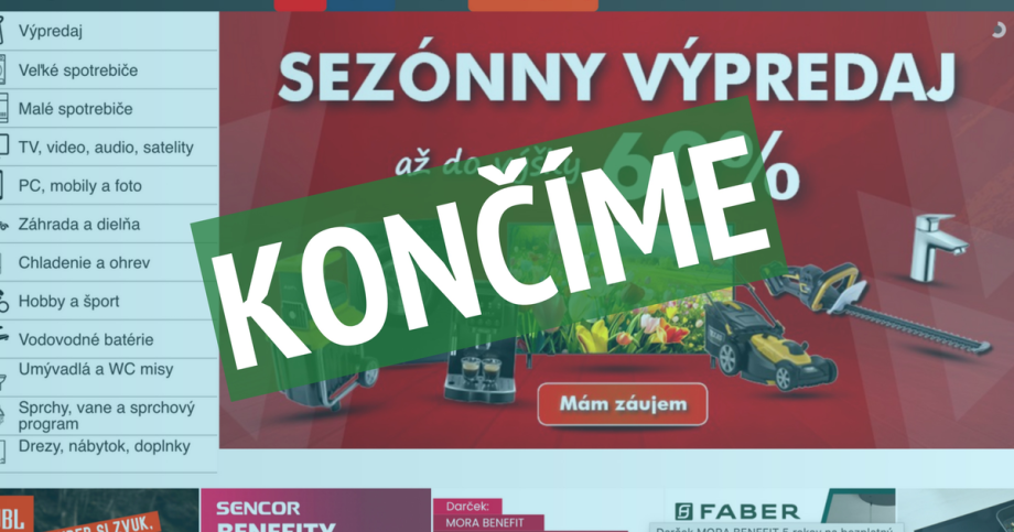 Konc dalsi predajca elektroniky Mal u nas kamenne obchody aj internetove obchody