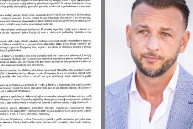 Mame list ktory minister vnutra Sutaj estok posiela LGBTI parom stat ignoruju zakonne lehoty