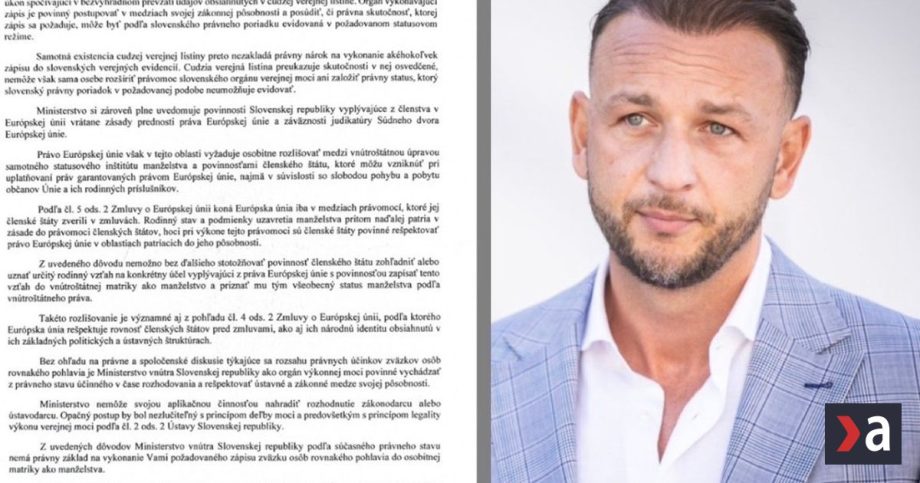 Mame list ktory minister vnutra Sutaj estok posiela LGBTI parom stat ignoruju zakonne lehoty